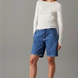 Calvin Klein Bermuda style denim shorts